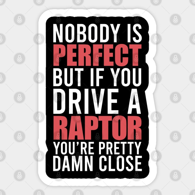 Raptor Owners Sticker by VrumVrum